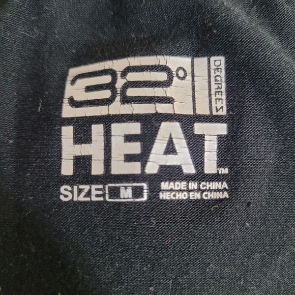 32 Degrees Men's Heat Black Plain Solid Long Sleeve Crew Neck T-shirt Size Med - Picture 5 of 7